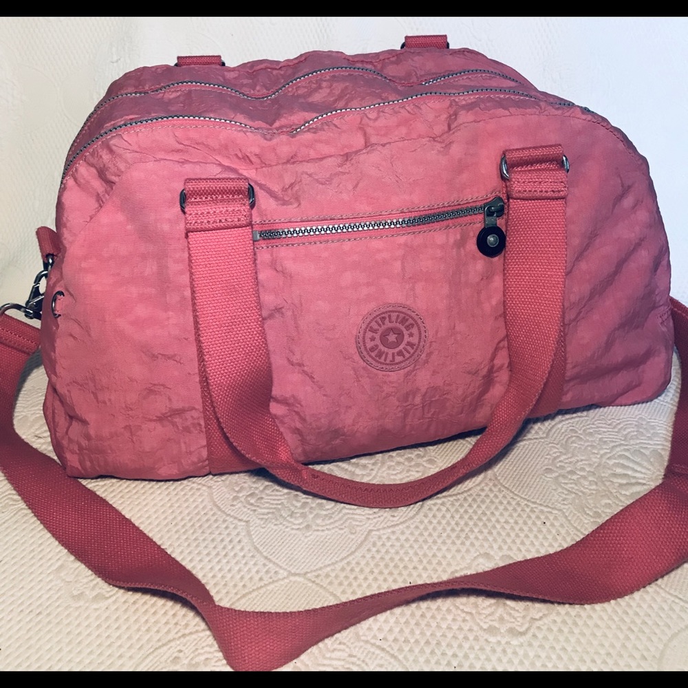Kipling pink duffel bag